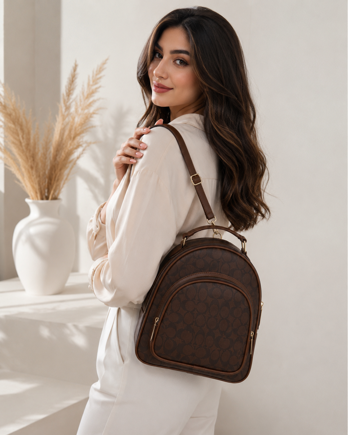 کوله طرح چرم وارداتی مدل coach