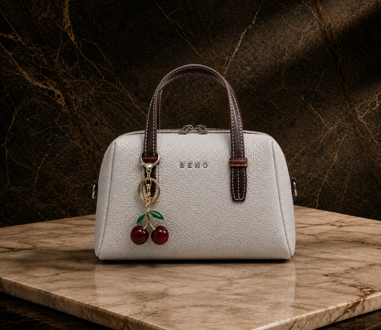 کیف دستی زنانه برند benoمدل گیلاس طرح صندوقی